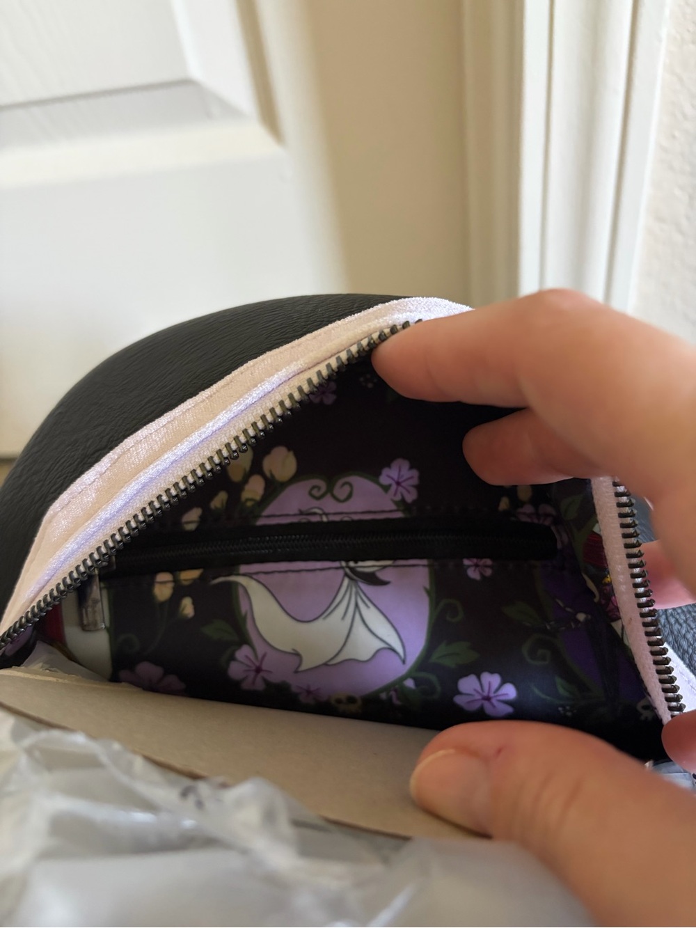Loungefly Black The Nightmare Before Christmas Floral Mini Backpack - Picture 6 of 7